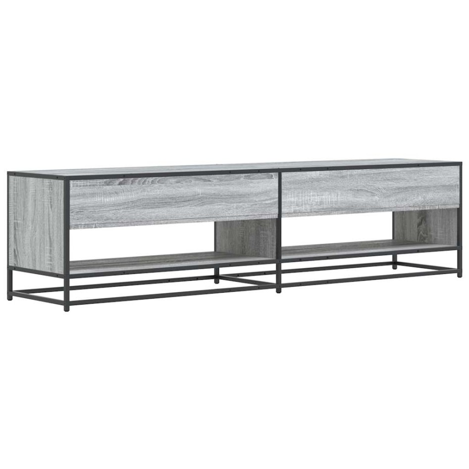 Mueble de TV madera de ingeniería gris Sonoma 180,5x40x46