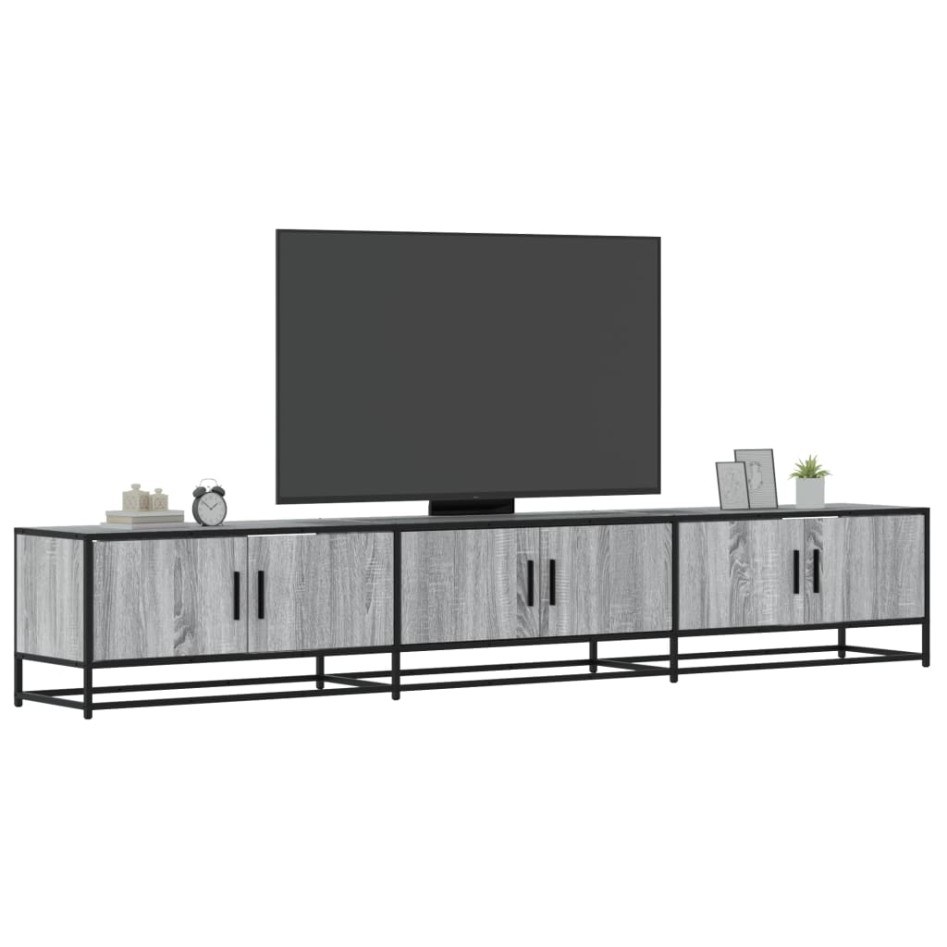Mueble para TV madera de ingeniería gris Sonoma 240x35x41