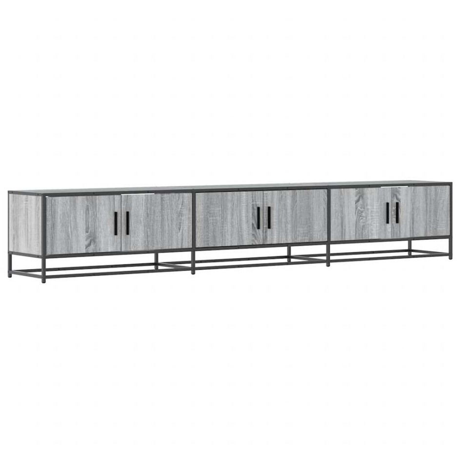 Mueble para TV madera de ingeniería gris Sonoma 240x35x41