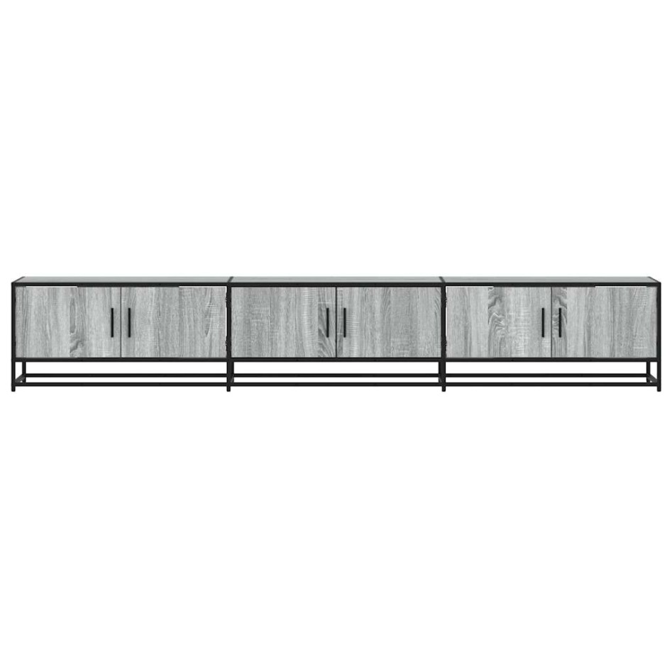 Mueble para TV madera de ingeniería gris Sonoma 240x35x41