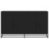 Aparador de madera de ingeniería negro 134x35x76