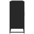 Aparador de madera de ingeniería negro 134x35x76
