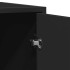 Aparador de madera de ingeniería negro 134x35x76