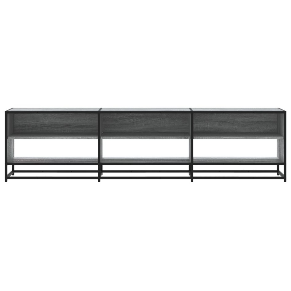 Mueble de TV madera de ingeniería gris Sonoma 180x40x46