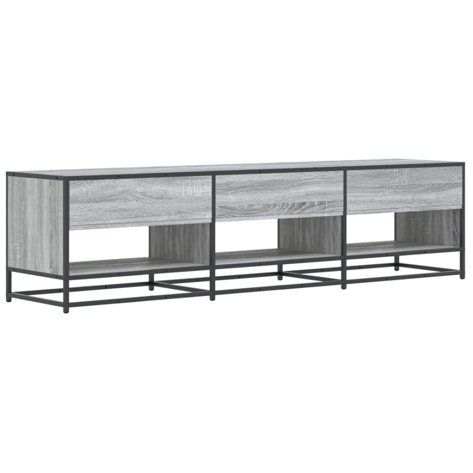 Mueble de TV madera de ingeniería gris Sonoma 180x40x46