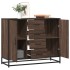 Aparador de madera de ingeniería marrón roble 92x35x76