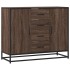 Aparador de madera de ingeniería marrón roble 92x35x76