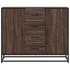 Aparador de madera de ingeniería marrón roble 92x35x76