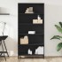 Estantería de madera de ingeniería negra 80,5x35x170,5