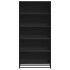 Estantería de madera de ingeniería negra 80,5x35x170,5