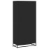 Estantería de madera de ingeniería negra 80,5x35x170,5