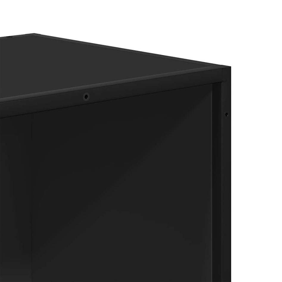 Estantería de madera de ingeniería negra 80,5x35x170,5