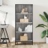 Estantería de madera de ingeniería gris Sonoma 60x35x139