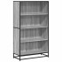 Estantería de madera de ingeniería gris Sonoma 80,5x35x139