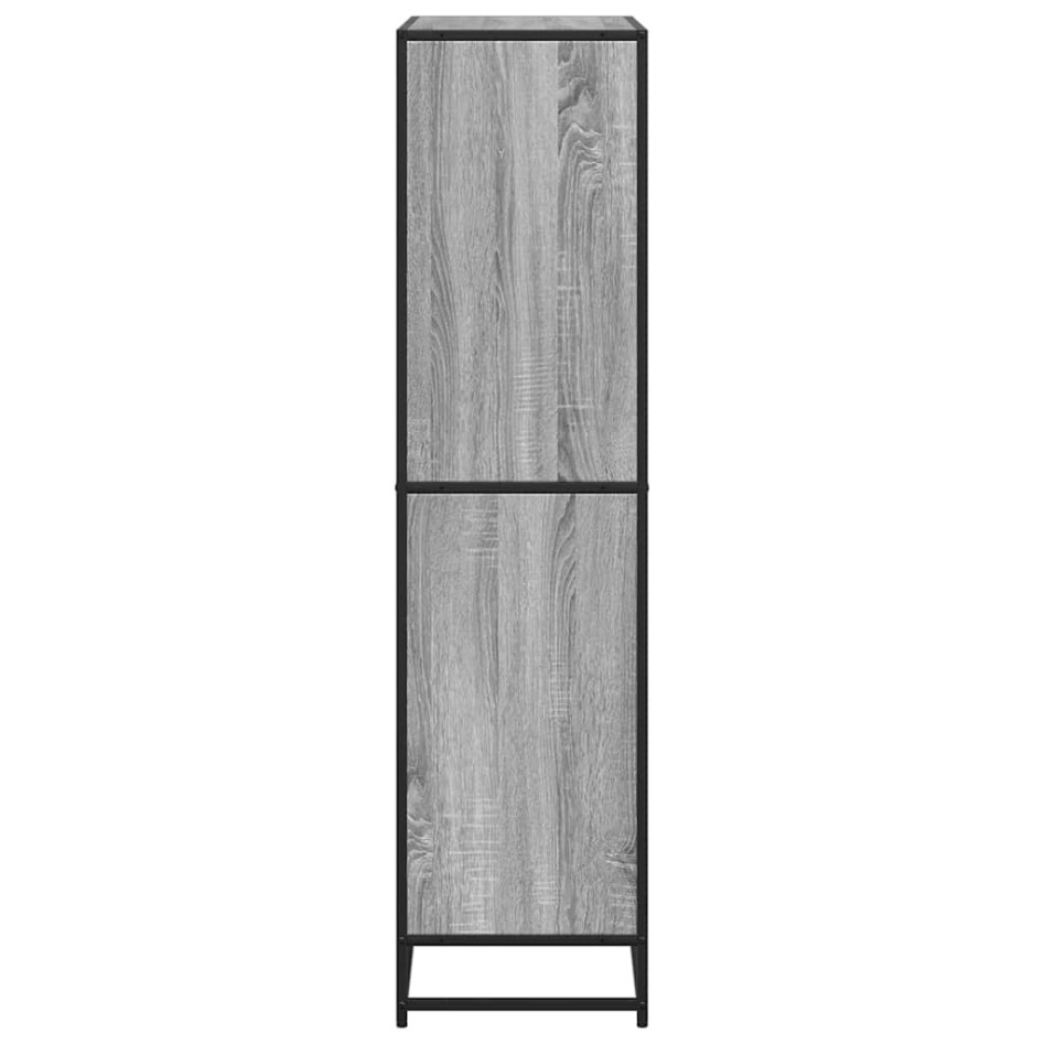 Estantería de madera de ingeniería gris Sonoma 80,5x35x139