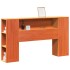 Cabecero de cama almacenaje madera maciza pino marrón 140