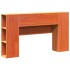 Cabecero de cama almacenaje madera maciza pino marrón 160
