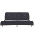 Estructura de cama sin colchón tela gris oscuro 150x200