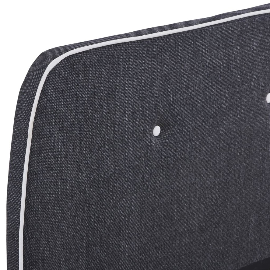 Estructura de cama sin colchón tela gris oscuro 150x200