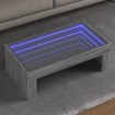 Mesa de centro con Infinity LED gris Sonoma 90x50x30 cm