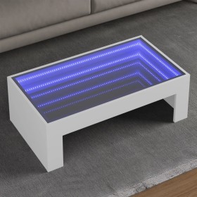 Mesa de centro con Infinity LED blanco 90x50x30