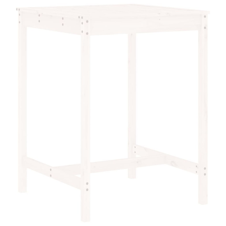 Set de mesa y taburetes altos jardín 3 pzas madera pino