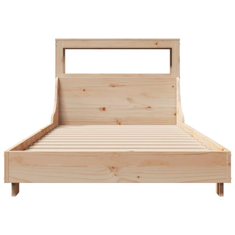 Estructura de cama sin colchón madera maciza de pino 90x200