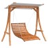 Tumbona columpio con toldo madera maciza abeto acabado de