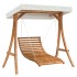 Tumbona columpio con toldo madera maciza abeto acabado de