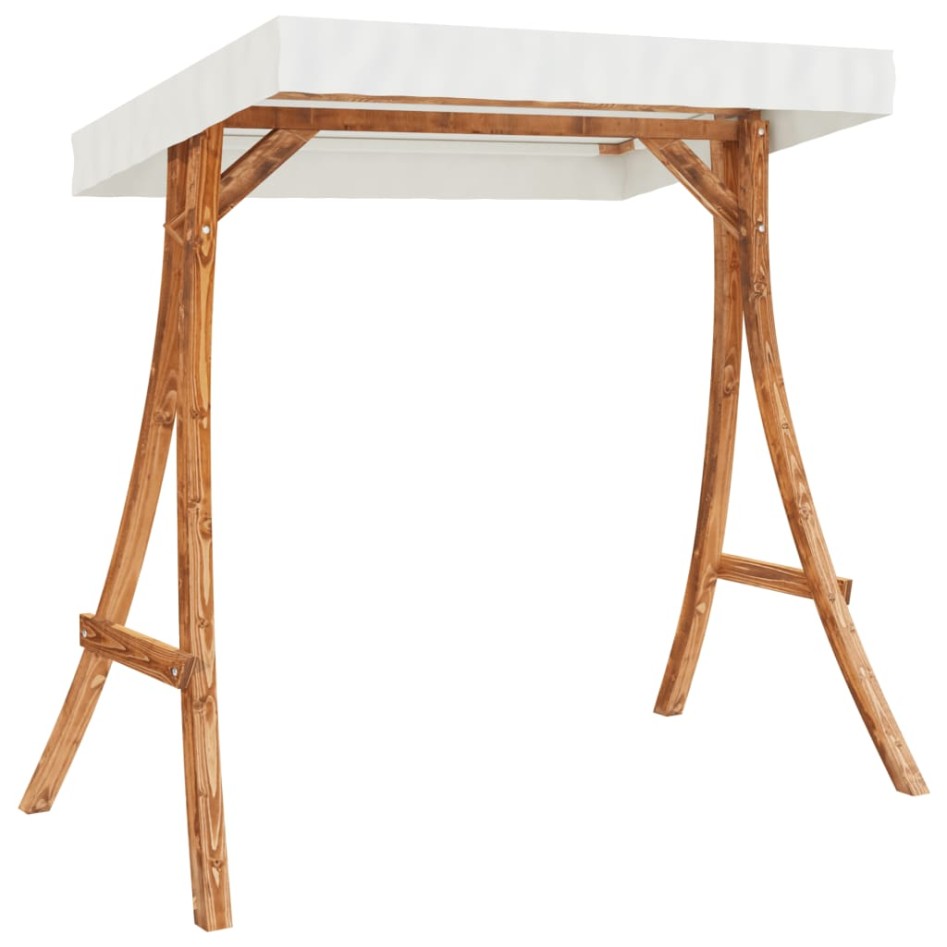 Tumbona columpio con toldo madera maciza abeto acabado de