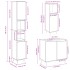 Set de muebles de baño 3 pzas madera contrachapada roble