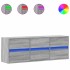 Mueble de TV de pared con luces LED gris Sonoma 130x31x45