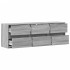 Mueble de TV de pared con luces LED gris Sonoma 130x31x45