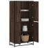 Aparador alto madera de ingeniería marrón roble 68x35x139