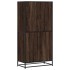 Aparador alto madera de ingeniería marrón roble 68x35x139