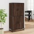 Aparador alto madera de ingeniería marrón roble 68x35x139