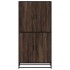 Aparador alto madera de ingeniería marrón roble 68x35x139