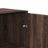 Aparador alto madera de ingeniería marrón roble 68x35x139