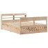 Estructura de cama sin colchón madera maciza de pino 160x200