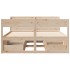 Estructura de cama sin colchón madera maciza de pino 160x200