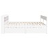 Cama sin colchón madera maciza de pino blanca 180x200