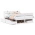 Estructura de cama sin colchón madera de pino blanca 140x190