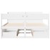 Estructura de cama sin colchón madera de pino blanca 140x190