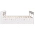 Estructura de cama sin colchón madera de pino blanca 140x190