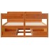Estructura de cama sin colchón madera maciza marrón 120x190