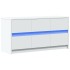 Mueble de TV con LED madera de ingeniería blanco 100x34x50