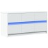 Mueble de TV con LED madera de ingeniería blanco 100x34x50
