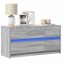 Mueble de TV con LED madera ingeniería gris Sonoma 100x34x50