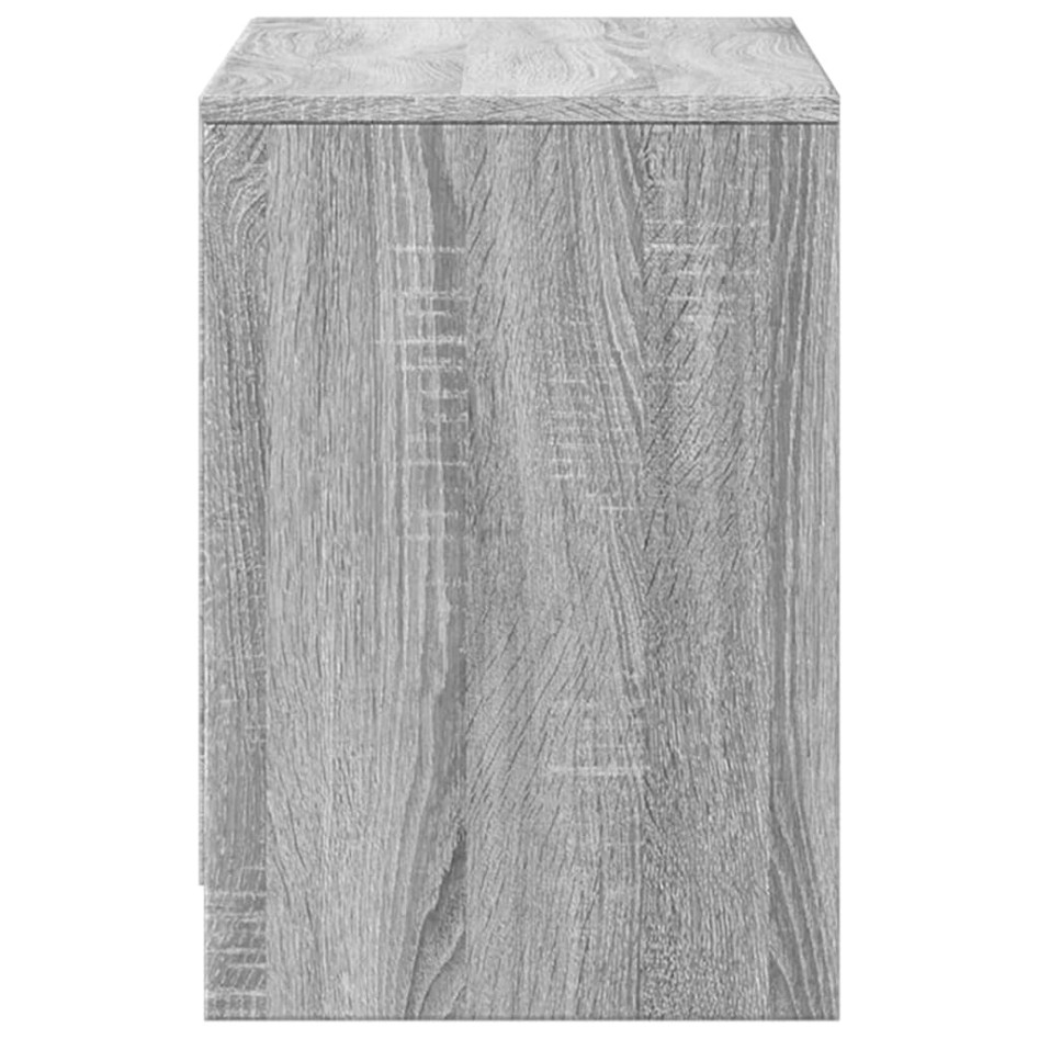 Mueble de TV con LED madera ingeniería gris Sonoma 100x34x50