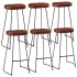 Set mesa alta y taburetes 7 pzas madera maciza mango y